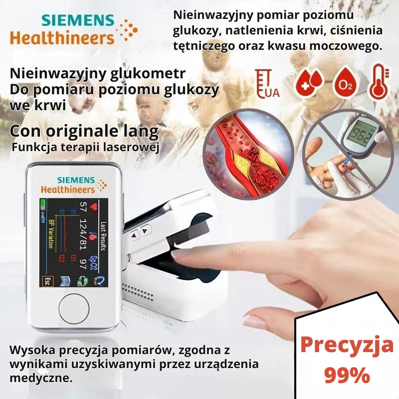 Nieinwazyjny glukometr GlucoMax + cyfrowy ciśnieniomierz (EKSKLUZYWNY PREZENT)