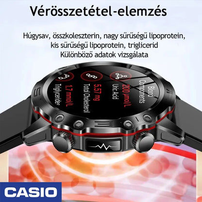 CASIO AI ORVOSI DIAGNOSZTIKÁS OKOSÓRA - 2026🔥 ÚJ VÉRLIPIDEK, HÚGYSAV, VÉRGLUKOZ SZINT - EKG+PPG FITNESZKÖVETŐ